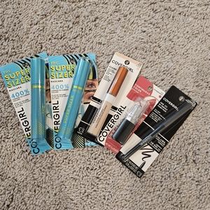 Covergirl Makeup Lot 2 Mascaras, 1 Lipstick, 1 Eyeliner, 1 Concealer